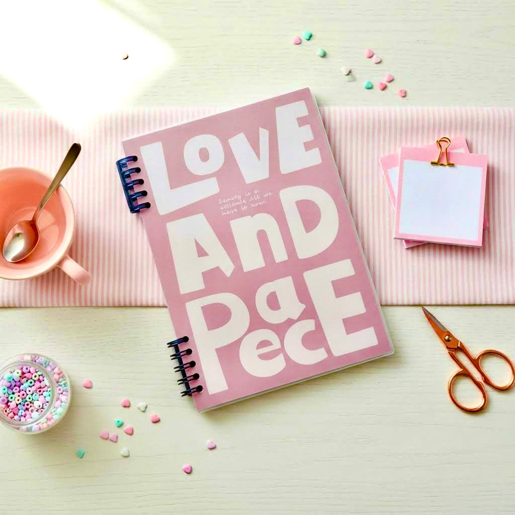 A5 | Matte PP Cover | Love and Peace Series Creative Binder Notebook