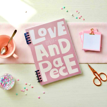 A5 | Matte PP Cover | Love and Peace Series Creative Binder Notebook