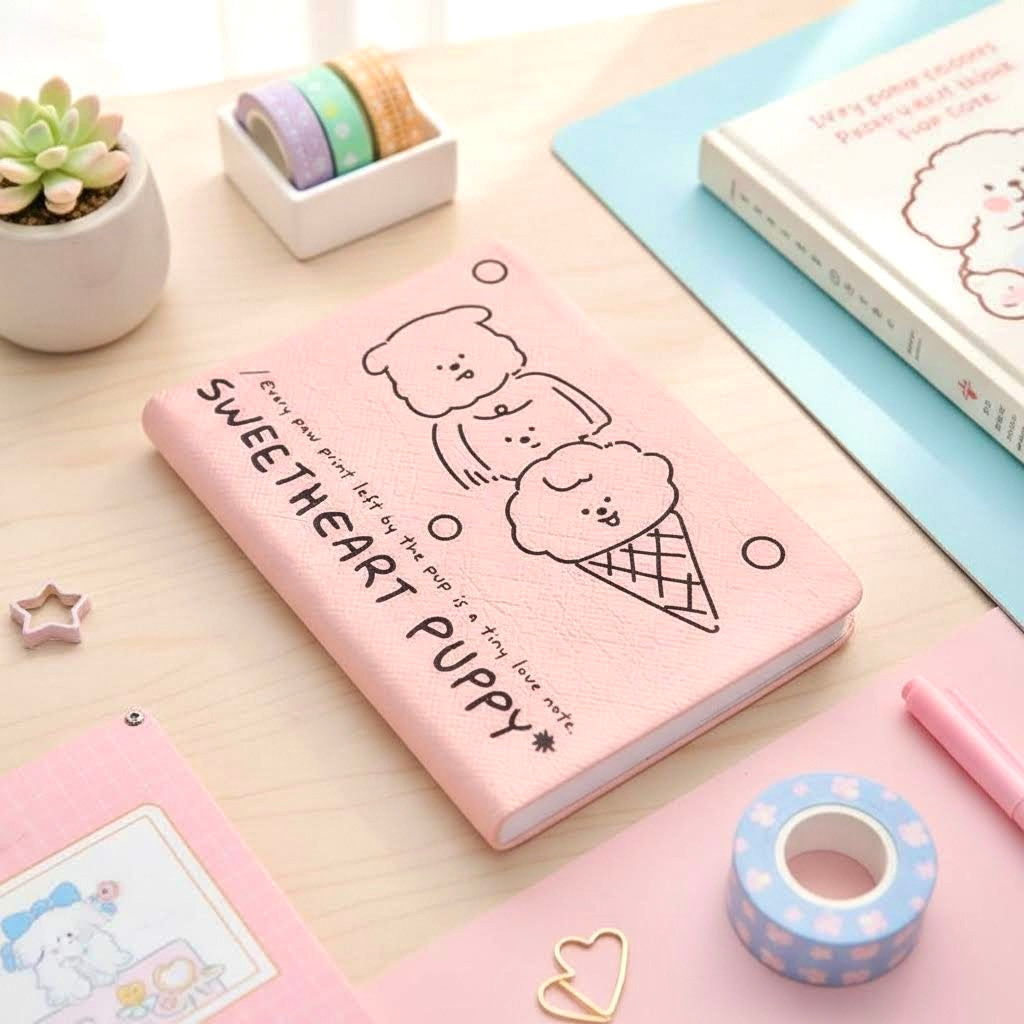 A6 | Premium Textured Cover | Sweet Puppy Series Journal Notebook