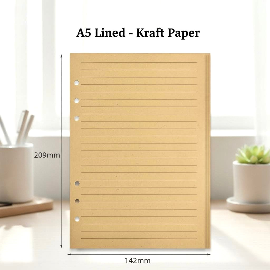 A5/A6 6-Hole Refill Sheets | Essential Planner Inserts