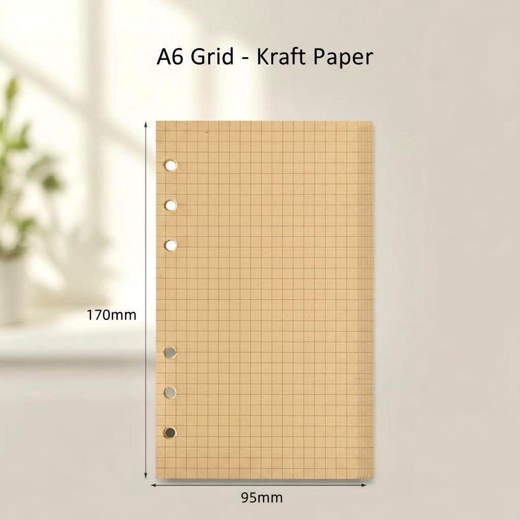 A5/A6 6-Hole Refill Sheets | Essential Planner Inserts