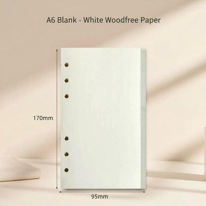 A5/A6 6-Hole Refill Sheets | Essential Planner Inserts