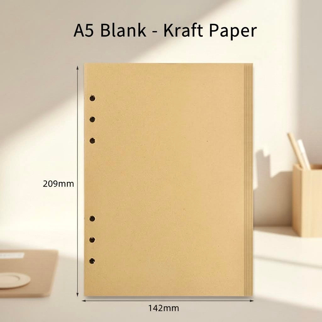 A5/A6 6-Hole Refill Sheets | Essential Planner Inserts