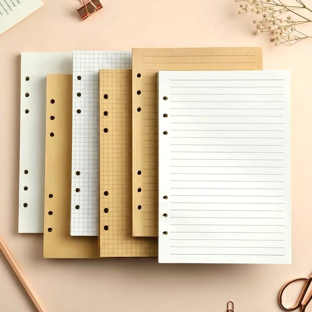 A5/A6 6-Hole Refill Sheets | Essential Planner Inserts