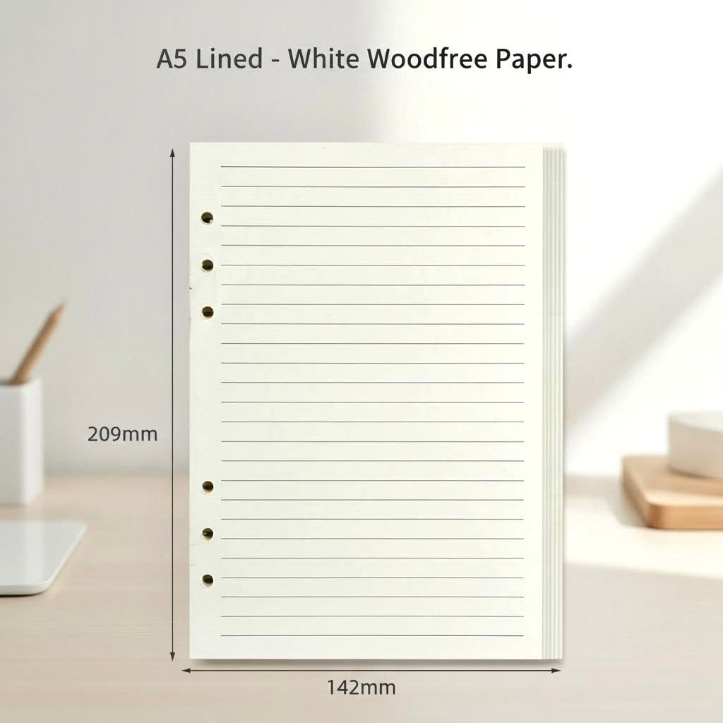 A5/A6 6-Hole Refill Sheets | Essential Planner Inserts