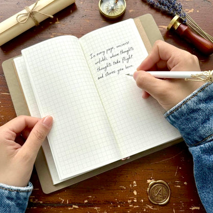 A6 | PU Leather Cover | Embossed Floral Series Journal Notebook with Strap