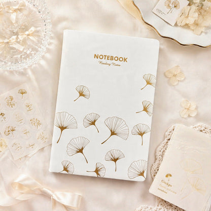 A5 | Faux Leather Hardcover| Ginkgo Leaf Series