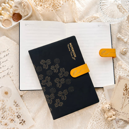 A5 | Faux Leather Hardcover | Golden Clover Series with Magnetic Closure
