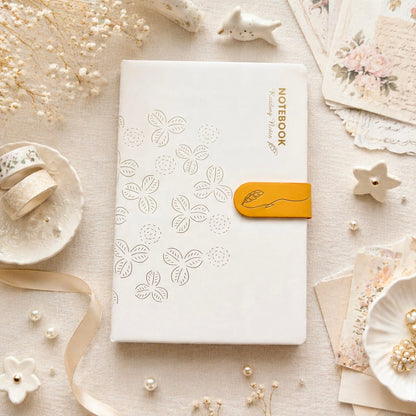 A5 | Faux Leather Hardcover | Golden Clover Series with Magnetic Closure