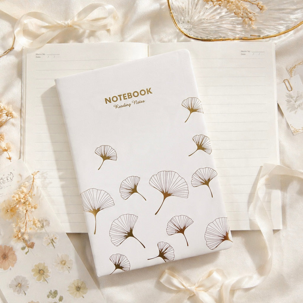 A5 | Faux Leather Hardcover| Ginkgo Leaf Series