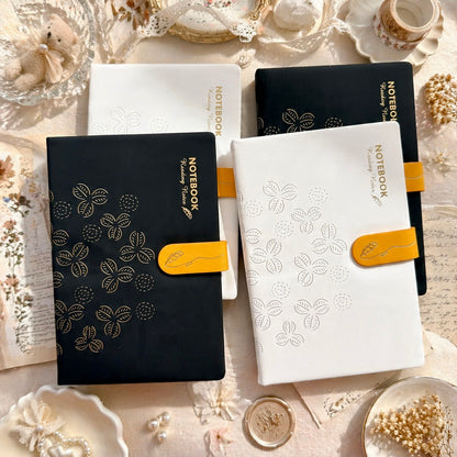 A5 | Faux Leather Hardcover | Golden Clover Series with Magnetic Closure