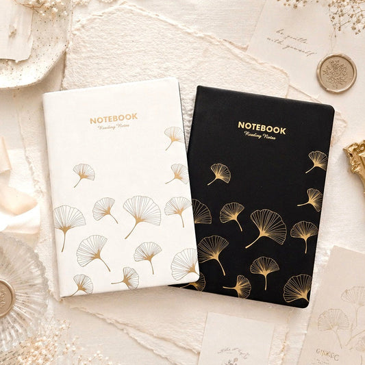 A5 | Faux Leather Hardcover| Ginkgo Leaf Series