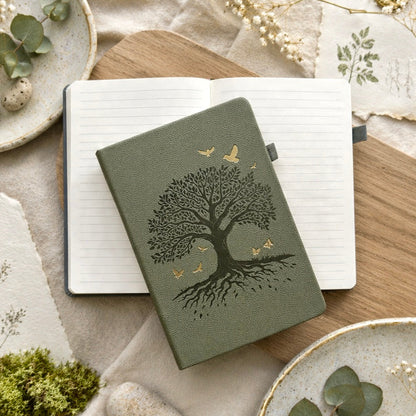 A5 | PU Leather Hardcover | Roots of Hope Series Notebook with Strap and Pen Loop
