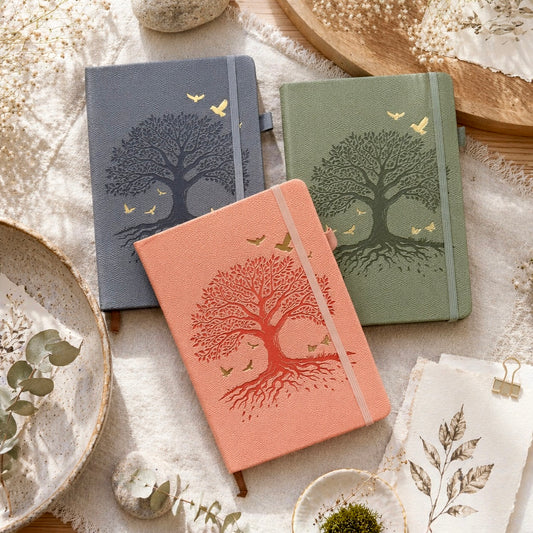 A5 | PU Leather Hardcover | Roots of Hope Series Notebook with Strap and Pen Loop