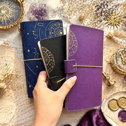 A6 | PU Leather Cover | Constellation Series Journal Notebook with Strap