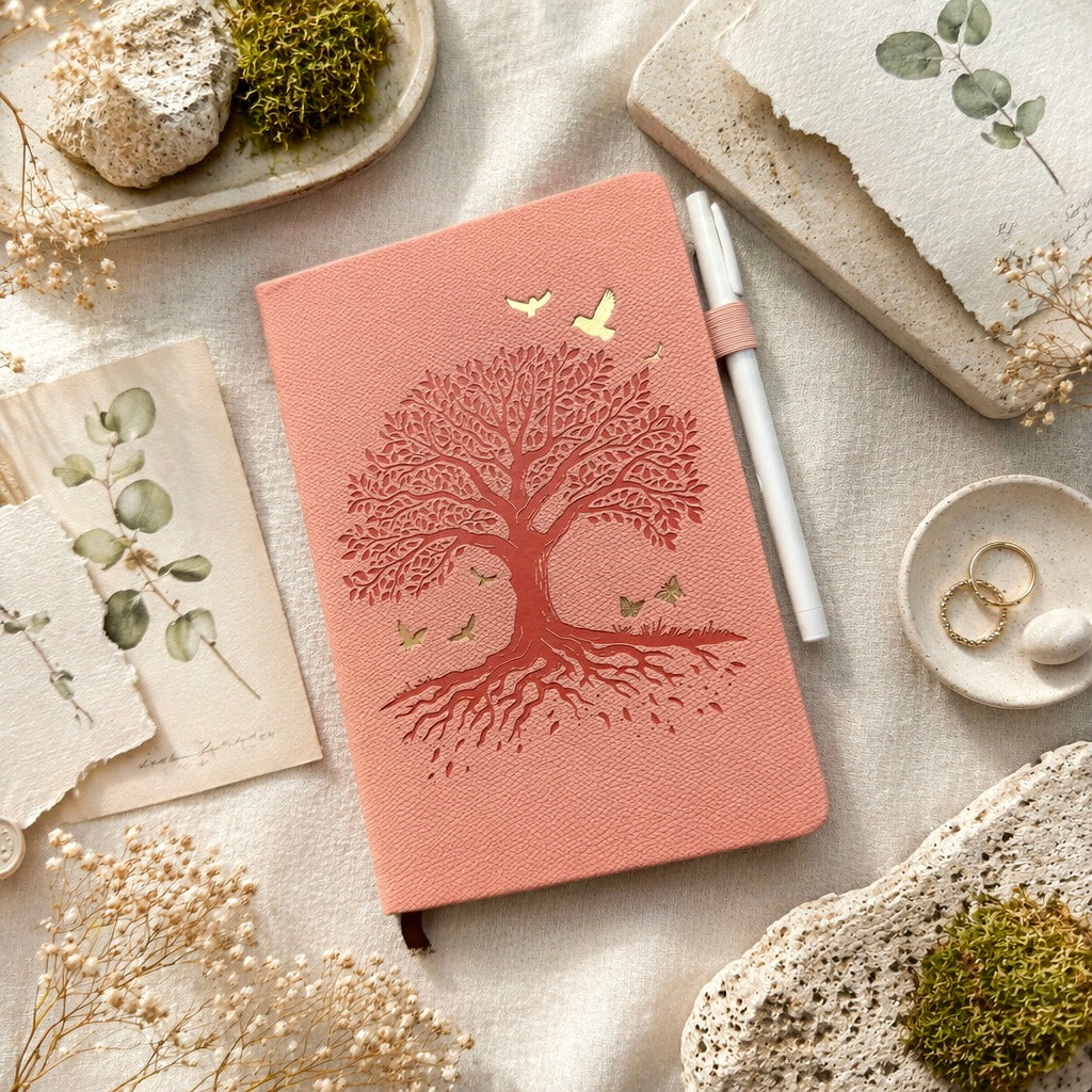 A5 | PU Leather Hardcover | Roots of Hope Series Notebook with Strap and Pen Loop