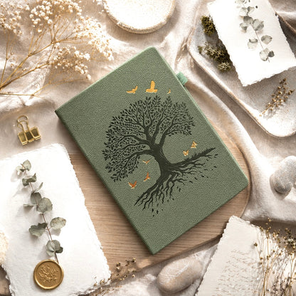 A5 | PU Leather Hardcover | Roots of Hope Series Notebook with Strap and Pen Loop