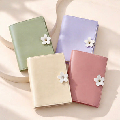 Square Medium-Sized | Soft Faux Leather | The Solitary Flower Series Refillable Notebook
