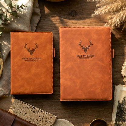 A5 & B5 | Faux Leather Hardcover | Keep On Going Collection with Pen Loop