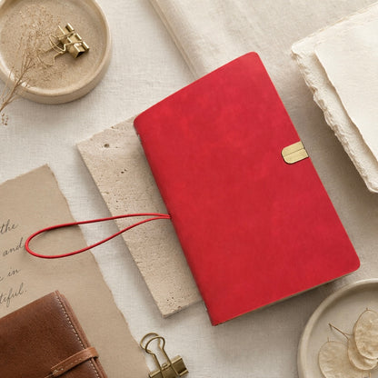 A6 | Soft PU Leather | Refillable Notebook - Deep Vintage Series with Elastic Strap