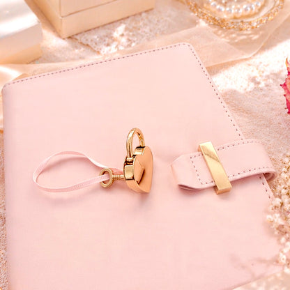 A5 | PU Leather Hardcover | Golden Heart Treasure Notebook