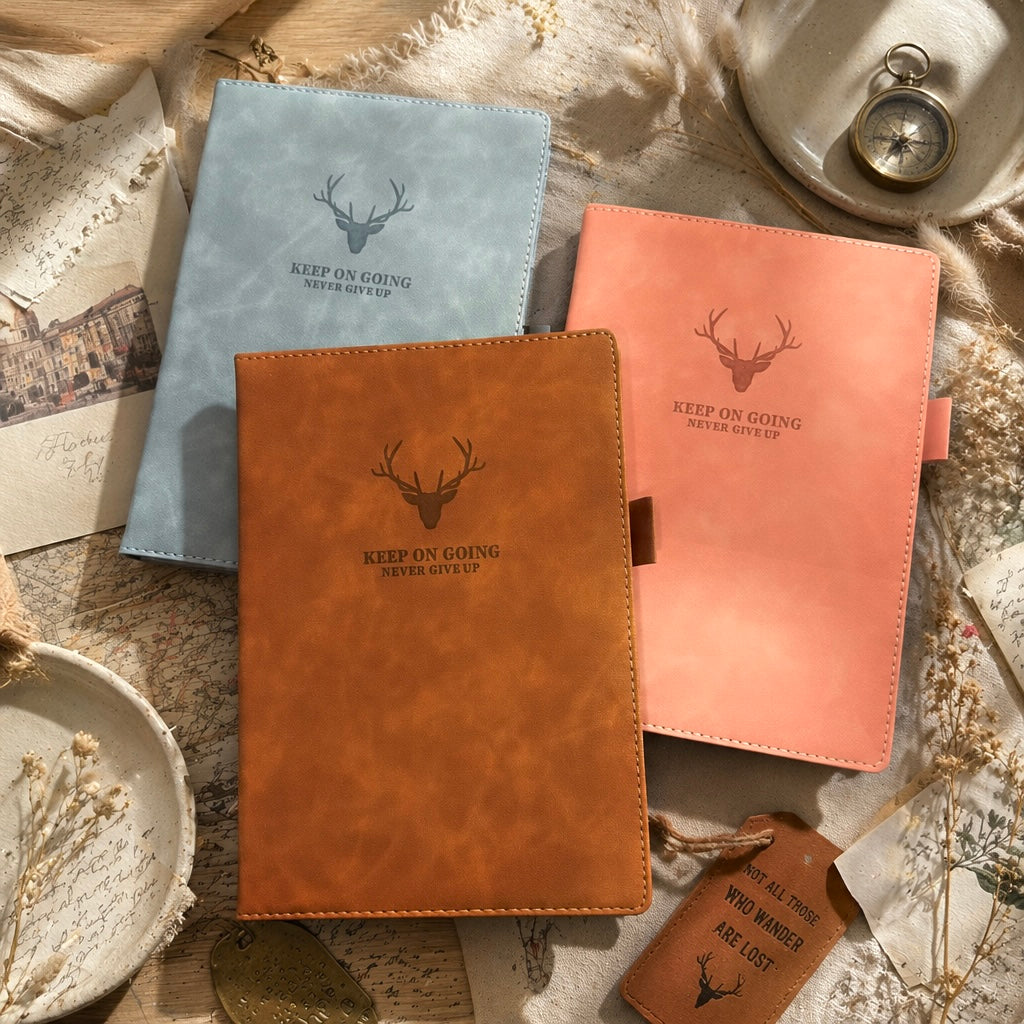A5 & B5 | Faux Leather Hardcover | Keep On Going Collection with Pen Loop