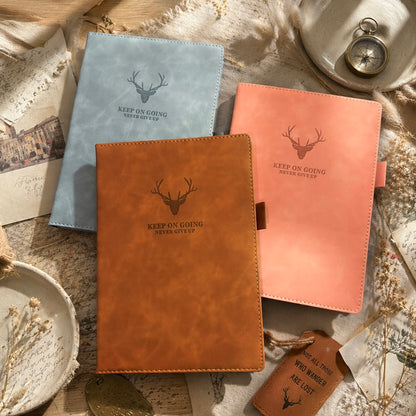 A5 & B5 | Faux Leather Hardcover | Keep On Going Collection with Pen Loop