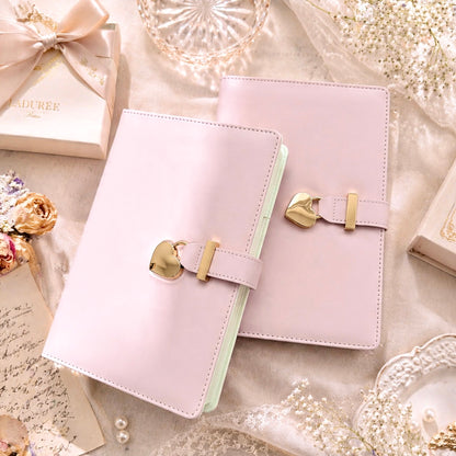 A5 | PU Leather Hardcover | Golden Heart Treasure Notebook