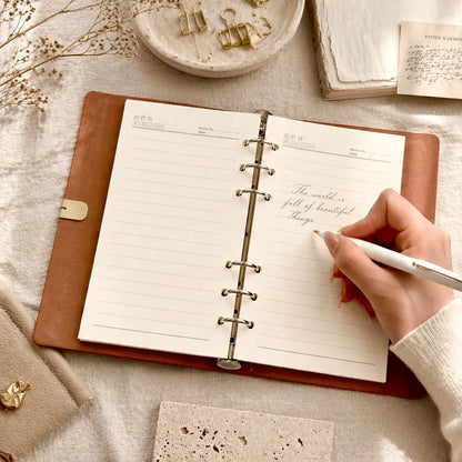 A6 | Soft PU Leather | Refillable Notebook - Deep Vintage Series with Elastic Strap
