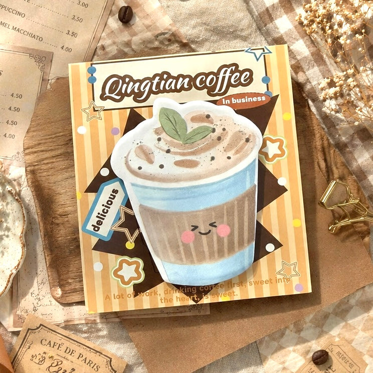 Cozy Café Latte Sticky Notes