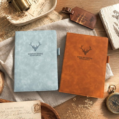A5 & B5 | Faux Leather Hardcover | Keep On Going Collection with Pen Loop