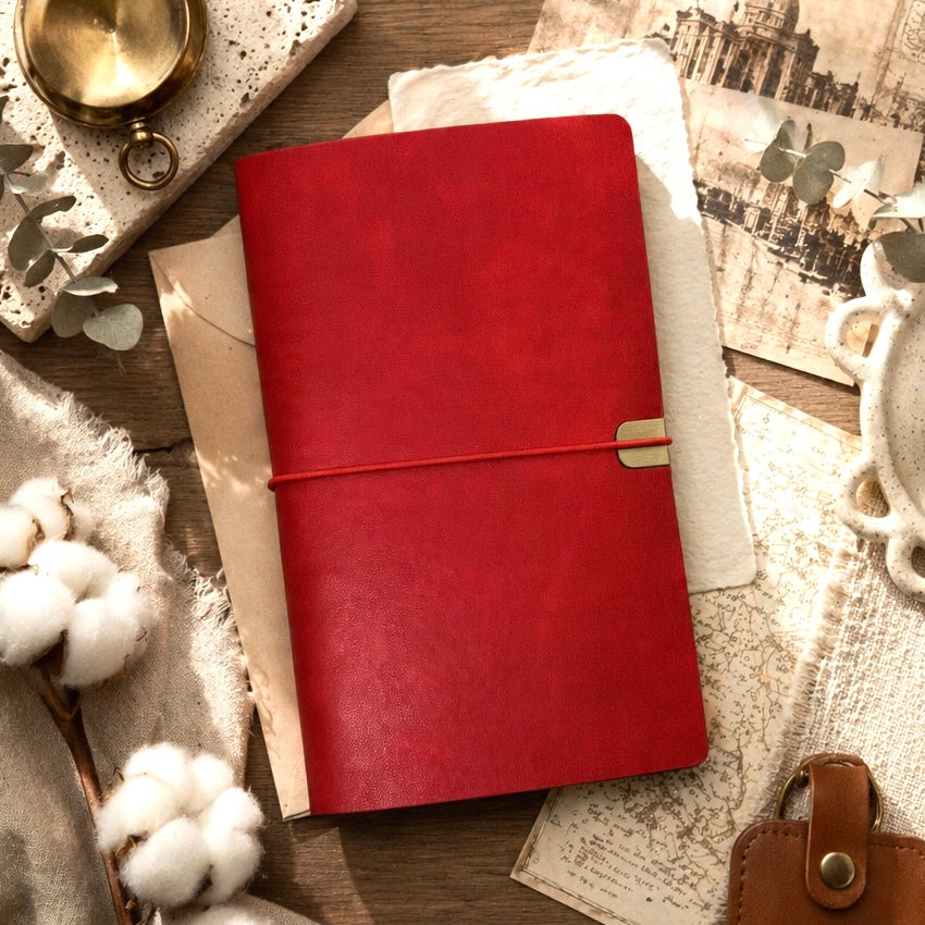 A6 | Soft PU Leather | Refillable Notebook - Deep Vintage Series with Elastic Strap