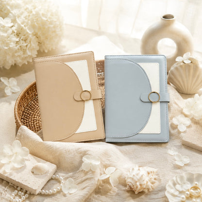 A5 | PU Leather Hardcover | Elegant Colorblock Notebook with Magnetic Closure