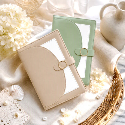 A5 | PU Leather Hardcover | Elegant Colorblock Notebook with Magnetic Closure