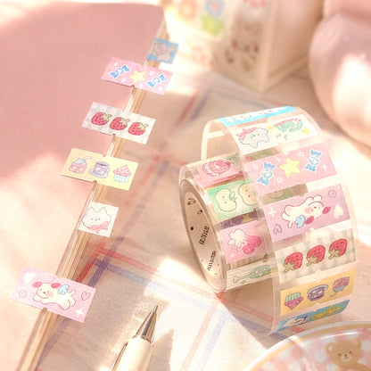 Glittering Pre-Die-Cut Masking Tape - Tag Diary Collection