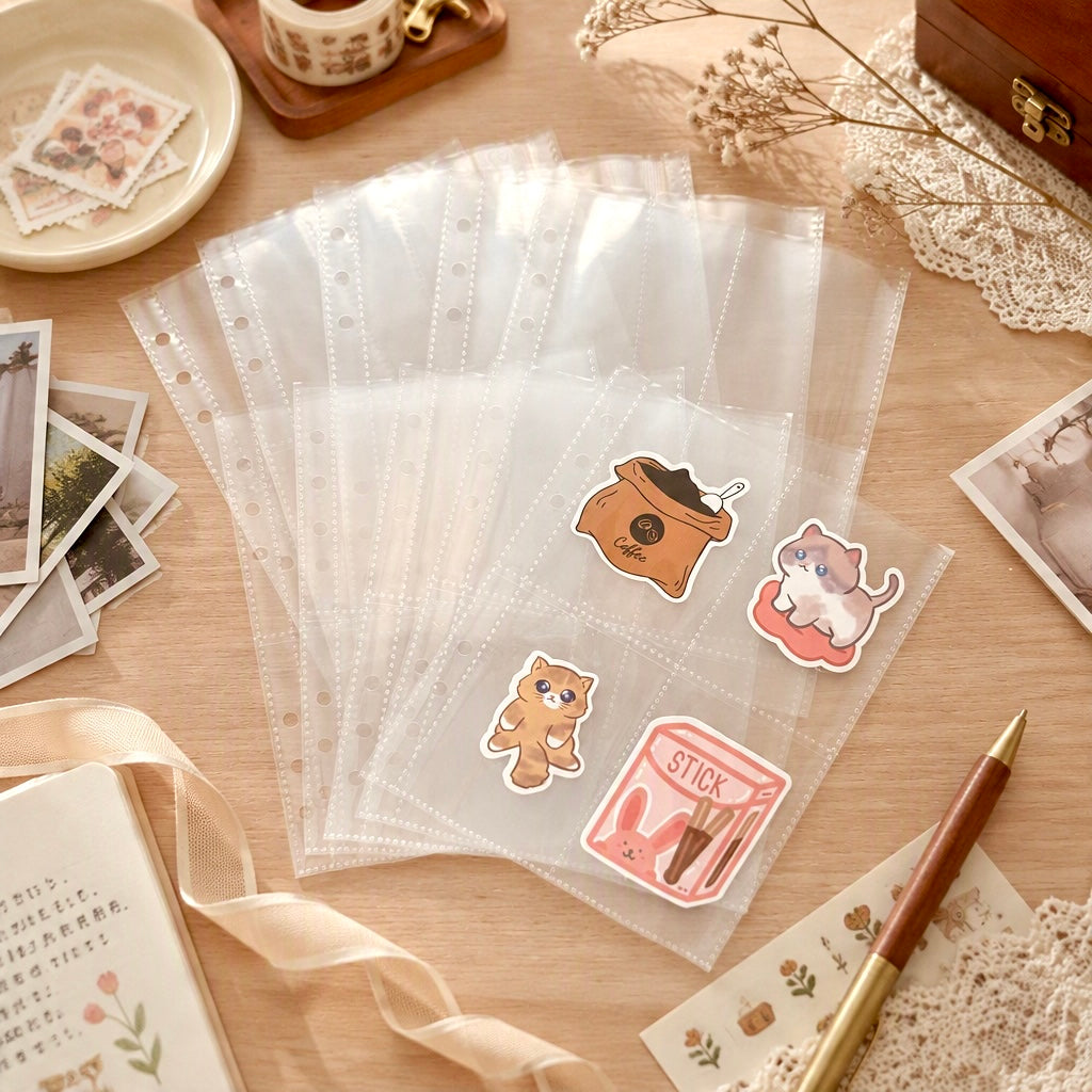 A5/M5 Transparent PP Refillable Card Binder Inserts | Photo Card Inserts