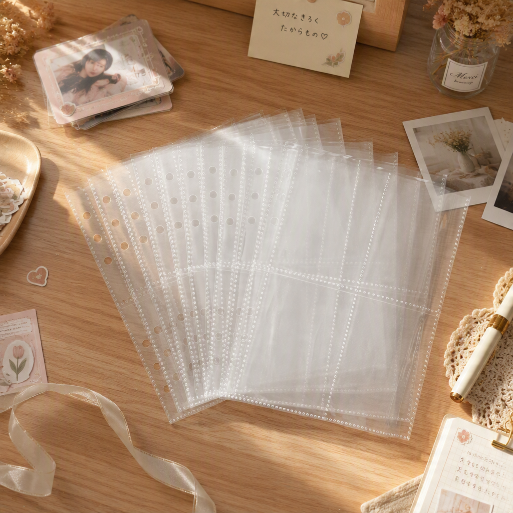 A5/M5 Transparent PP Refillable Card Binder Inserts | Photo Card Inserts