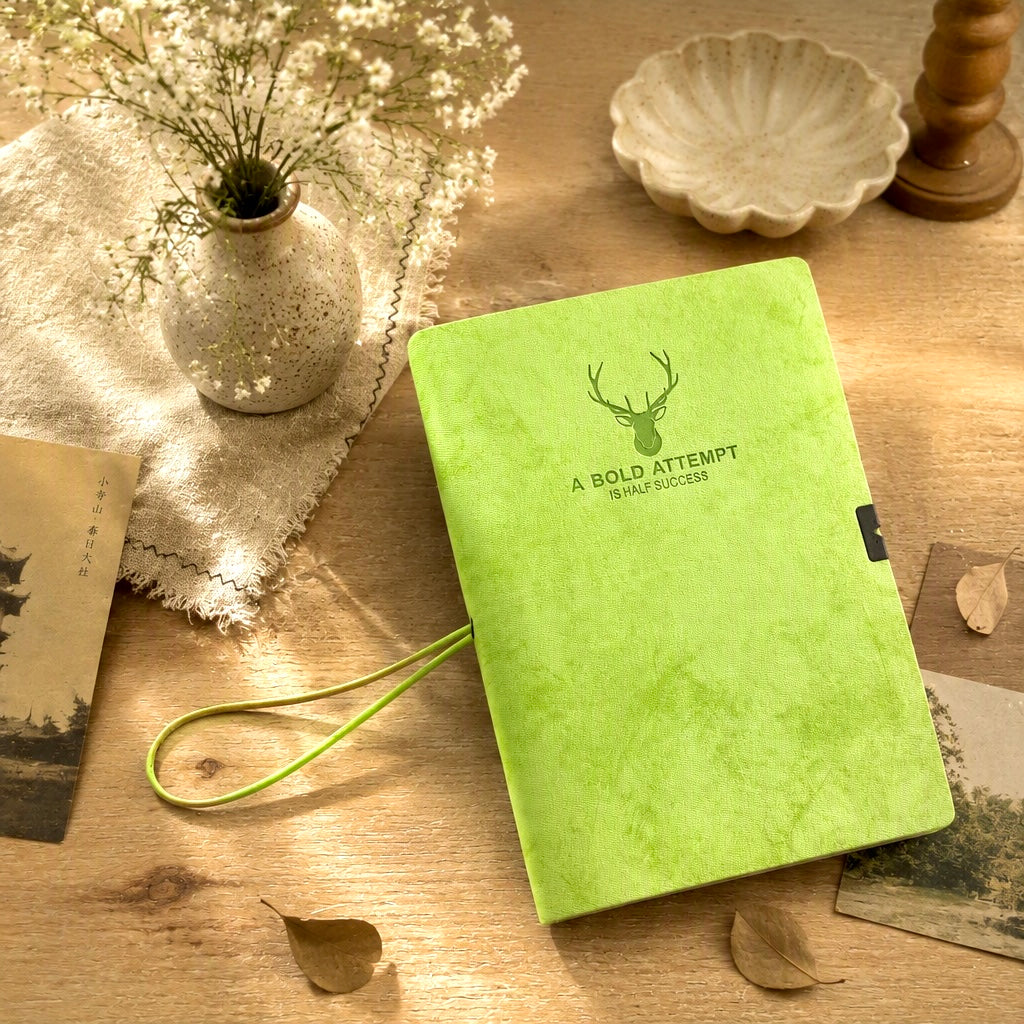 A5 | Faux Linen Hardcover | Bold Attempt Collection with Elastic Band