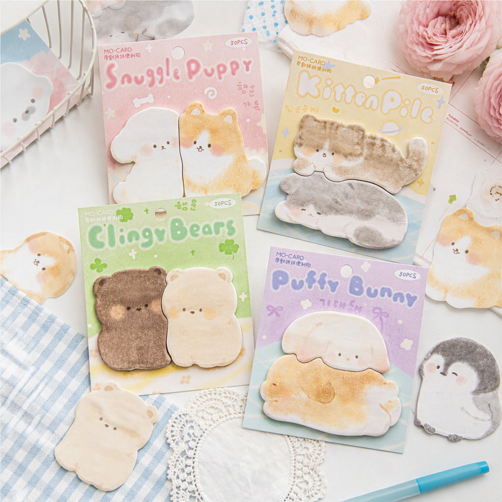 Cute Cuddling Pets Sticky Notes