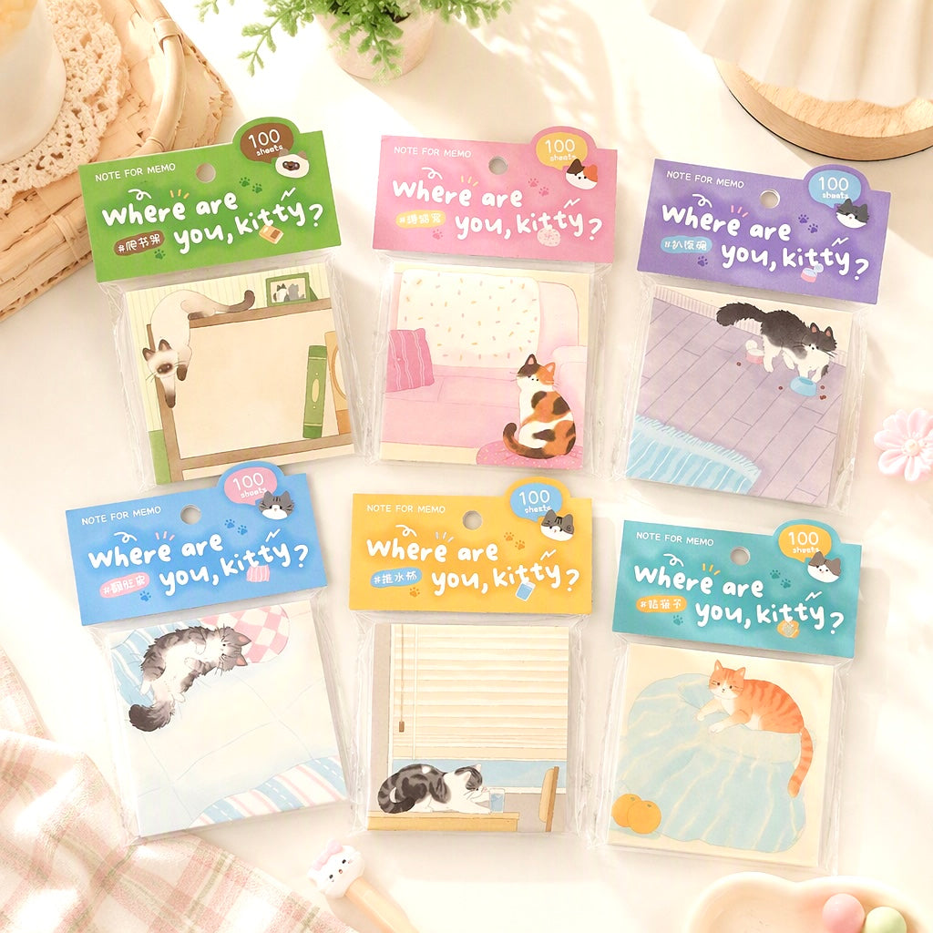 Memo Pads | Where Are You Kitty Cat Collection