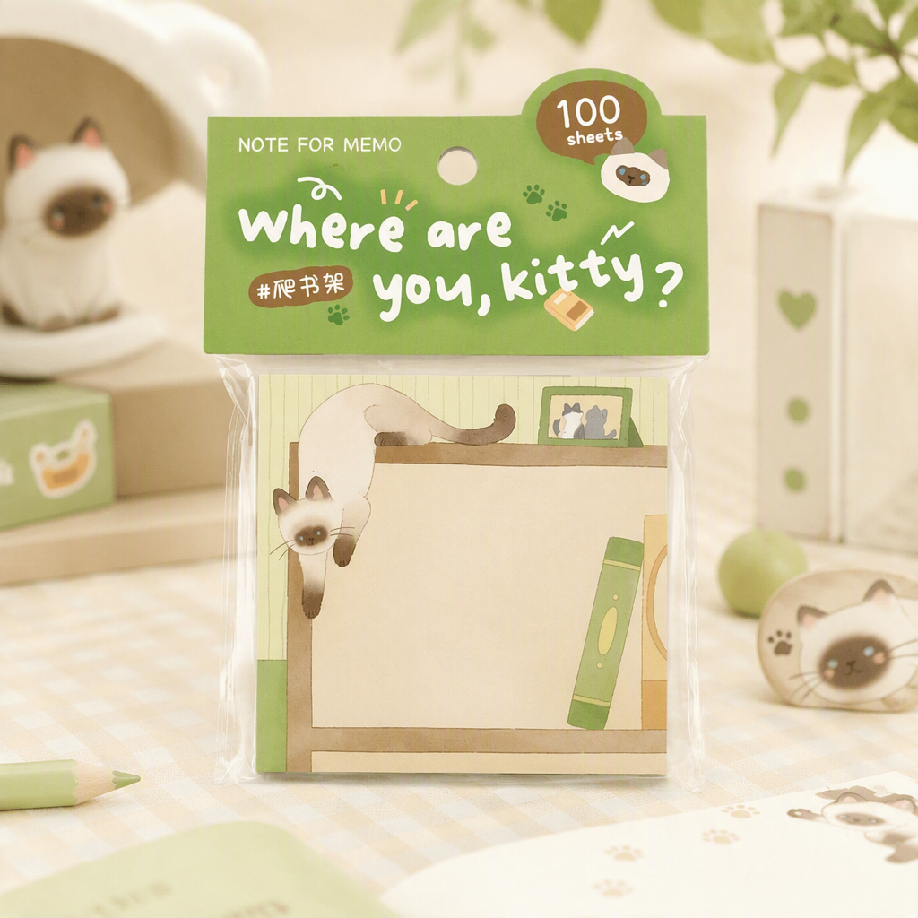 Memo Pads | Where Are You Kitty Cat Collection