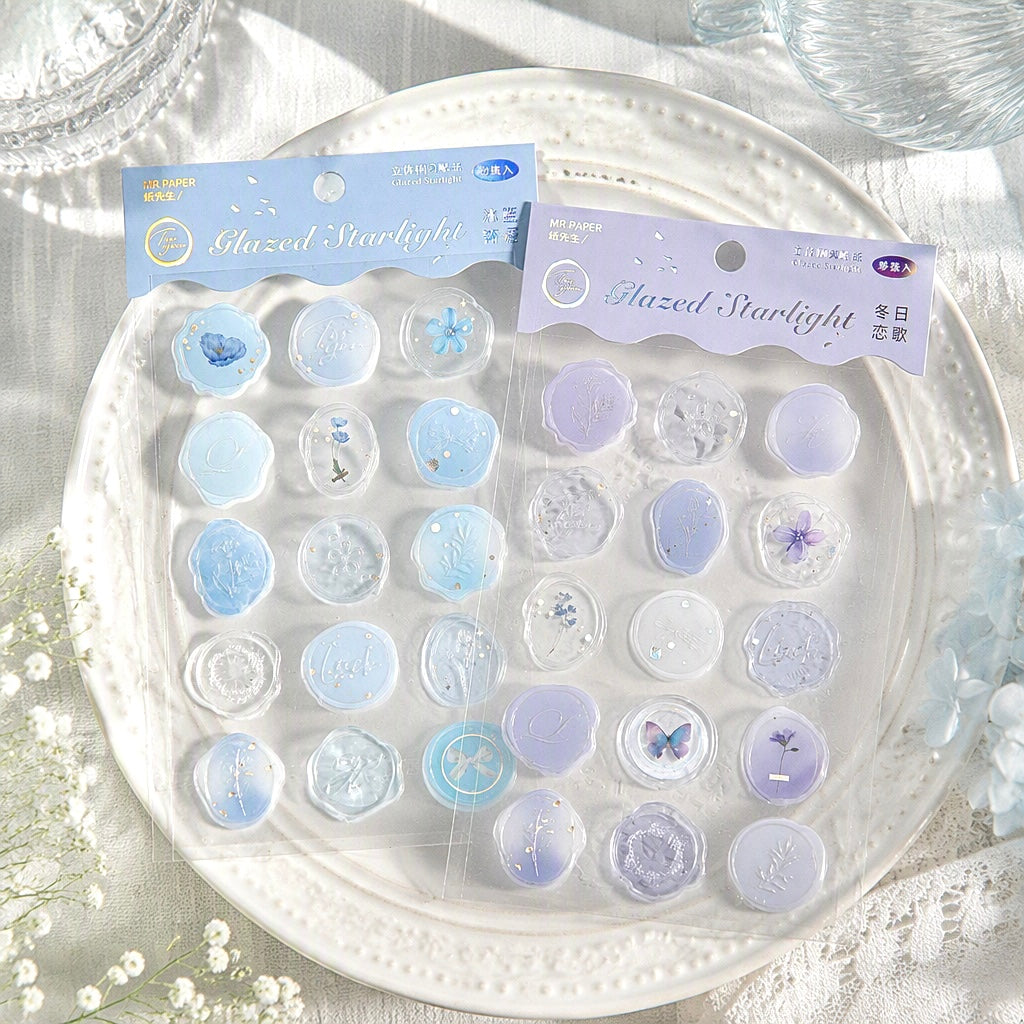 3D Glass-like Epoxy Stickers | Glazed Starlight Seal