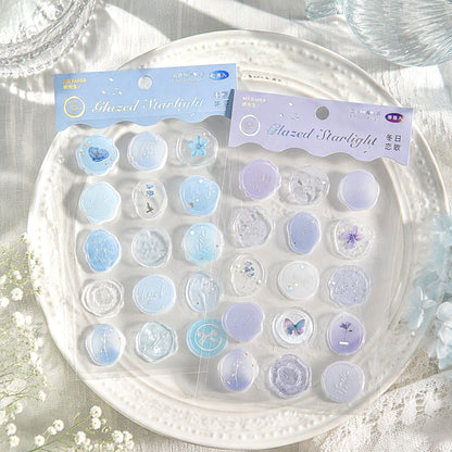 3D Glass-like Epoxy Stickers | Glazed Starlight Seal