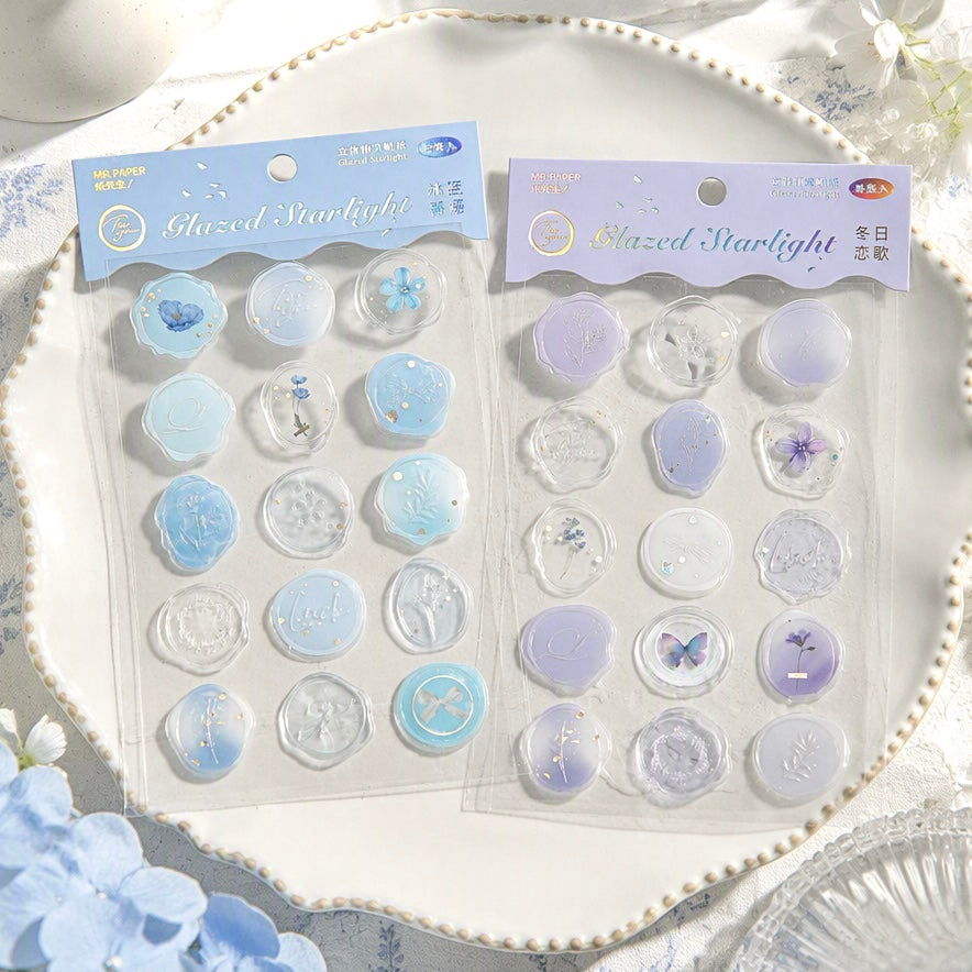 3D Glass-like Epoxy Stickers | Glazed Starlight Seal