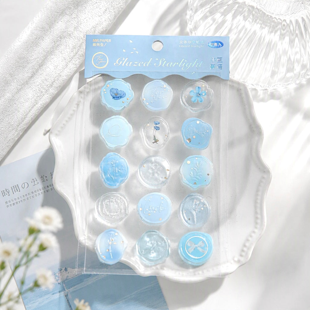 3D Glass-like Epoxy Stickers | Glazed Starlight Seal