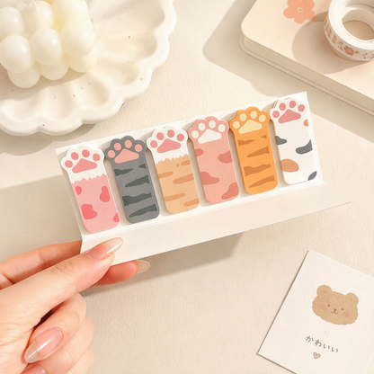 Kitty Paw Index Tabs Sticky Notes Set