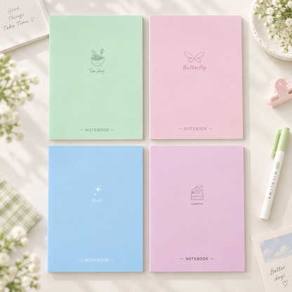 B5 | 4-Pack Notebook Set |  Soft Spectrum Study Book