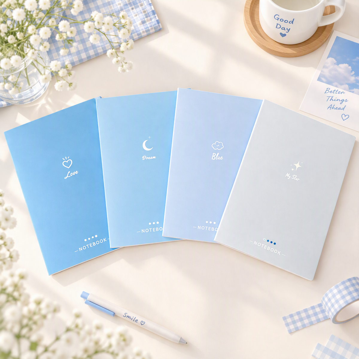 B5 | 4-Pack Notebook Set |  Soft Spectrum Study Book