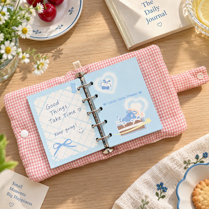 Pocket-Sized (M5) 5-Hole Refill Sheets| Memo Pads | Sweet Heart Dessert Series