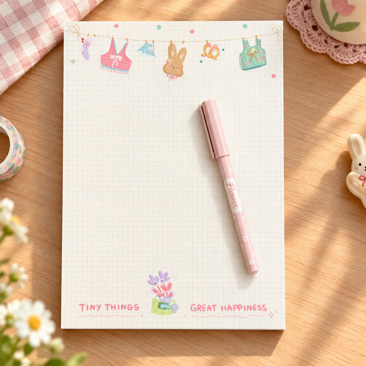 Notepad | Premium 120g Thick Paper | Little Summer Balcony | Extra Large-B5